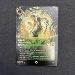 Disney Lorcana TCG: Milo Thatch-Getting His Hands Dirty Enchanted 230/204 EN 12 - Image 1