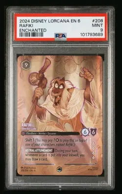 Rafiki Ethereal Guide (Enchanted) 208/204 Azurite Sea PSA Mint 9 Disney Lorcana - Image 1