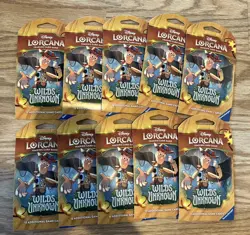 Disney Lorcana TCG: Wilds Unknown Sleeved Packs Lot of 10 Brand New Factory Seal - Image 1