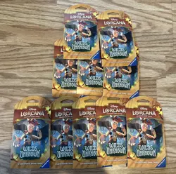 Disney Lorcana TCG: Wilds Unknown Sleeved Packs Lot of 10 Brand New Factory Seal - Image 2