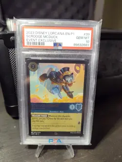 Disney Lorcana Scrooge McDuck Event Exclusive Foil Promo 39/P1 PSA 10 Gem Mint - Image 1