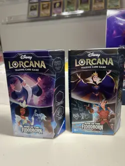 Lorcana Rise of the Floodborn Starter Deck Set of 2 - Brand New + Sealed Disney - Image 1