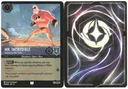 Disney Lorcana Mr. Incredible Taking Out The Trash 185/204 Foil Wilds Unknown - Image 3