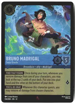 Disney Lorcana TCG Bruno Madrigal 154/204 Foil Wilds Unknown - Image 1
