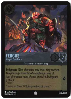 Disney Lorcana TCG Fergus King of DunBroch 175/204 Foil Wilds Unknown - Image 1