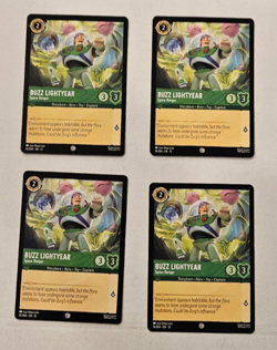 Disney Lorcana Buzz Lightyear - Space Ranger 76/204 Wilds Unknown Common 4 Cards - Image 1