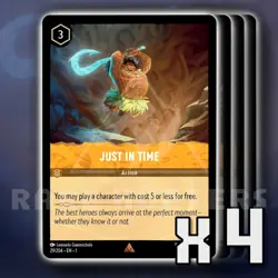 Just In Time 029/204 R x4 First Chapter Disney Lorcana - Image 1