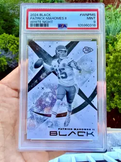 2024 Panini Black PATRICK MAHOMES II White Night PSA 9 Case Hit SSP - Image 1