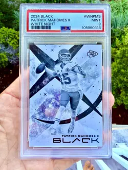 2024 Panini Black PATRICK MAHOMES II White Night PSA 9 Case Hit SSP - Image 2