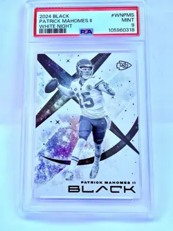 2024 Panini Black PATRICK MAHOMES II White Night PSA 9 Case Hit SSP - Image 3
