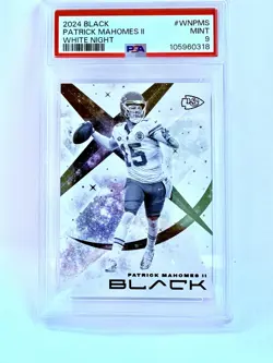 2024 Panini Black PATRICK MAHOMES II White Night PSA 9 Case Hit SSP - Image 4