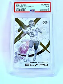 2024 Panini Black PATRICK MAHOMES II White Night PSA 9 Case Hit SSP - Image 5