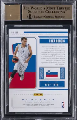 Luka Doncic 2018-19 Panini Contenders Draft Picks #126 RC Auto /99 BGS 9.5 Auto - Image 2