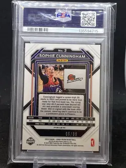 Sophie Cunningham 2023 Panini WNBA Prizm #2 Orange /99 PSA 9 MINT SSP - Image 2
