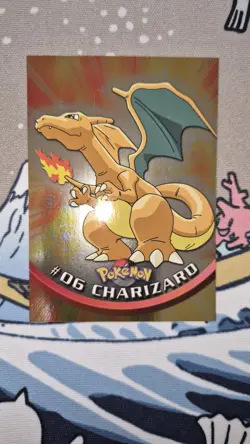Charizard Foil #06 Topps TV Animation Black Logo NM Pokemon - Image 1