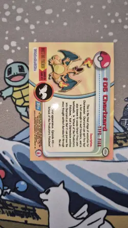Charizard Foil #06 Topps TV Animation Black Logo NM Pokemon - Image 2