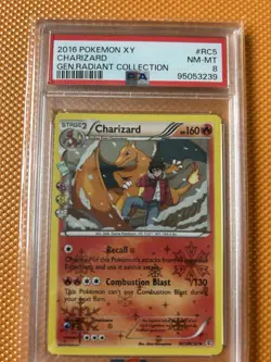 2016 Pokemon XY Charizard RC5/RC32 PSA 8 NM Mint Generations Radiant Collection - Image 1