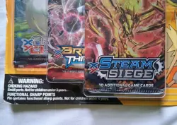 🔥 Moltres Pokemon TCG Legendary Pin Set Blister - 3 Steam Siege XY Booster Pack - Image 4