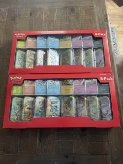 Costco Pokemon Prismatic Evolutions 8 Mini Tins 2 Pack - Image 1