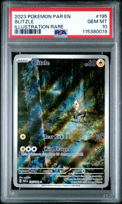 2023 POKEMON PAR EN-PARADOX RIFT 195 BLITZLE ILLUSTRATION RARE PSA 10 - Image 1
