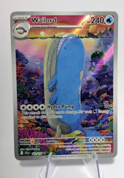 Pokemon Card TCG Wailord Journey Together Illustration Rare 162/159 - Image 1