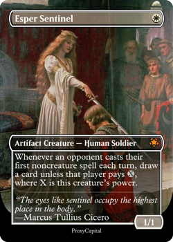 Mtg - Esper Sentinel - Playtest Card Commander EDH - Matte Finish - Image 2