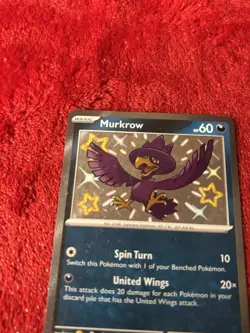 Murkrow 181/091 SV: Paldean Fates Holo Pokemon Card Near Mint - Image 3