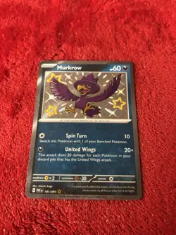 Murkrow 181/091 SV: Paldean Fates Holo Pokemon Card Near Mint - Image 5