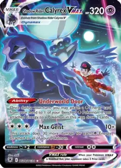 Pokemon Shadow Rider Calyrex VMAX - TG18/TG30 - Trainer Gallery Ultra Rare NM-Mi - Image 1