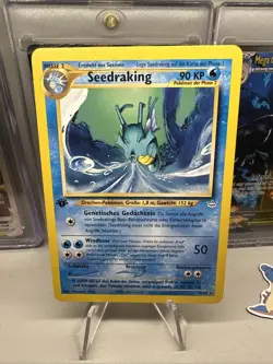 German First Edition Seedraking (Kingra) 19/64 Neo Revelation Set Pokemon Card - Image 1