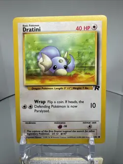 Dratini 53/82 Team Rocket Pokemon Card Vintage WOTC Regular Non-Holo card - Image 1