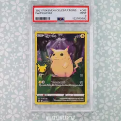 Pokemon Card Pikachu 005/025 Ultra Rare Sword Shield Celebrations Stamped PSA 9 - Image 1