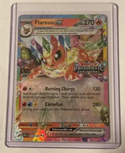 Flareon EX 014/131 Stamped Promo | Prismatic Evolutions Pokemon Card NM - Image 1