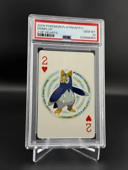 Prinplup 2 of Hearts - 2009 Pokemon Platinum Playing Cards Gem PSA 10 - Image 1