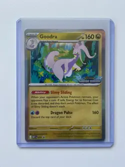2026 Pokemon TCG Goodra 077 MEP Promo Chaos Rising Stamp Holo Prerelease Card - Image 1
