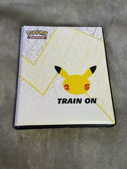 Pokemon Jumbo Card Binder Book 25th Anniversary Pikachu Stamp Opened Still NEW - Image 1