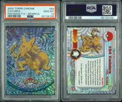 PSA 10 Kadabra Pokemon 64 Topps Chrome Sparkle 2000 GEM MINT Grail Rare - Image 3