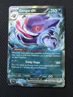 Pokemon TCG Gengar EX Temporal Forces Ultra Rare Card 104/162 - Image 1