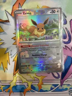 Pokemon Prismatic Evolutions Eevee #074 Masterball Reverse Holo Variant Card - Image 1
