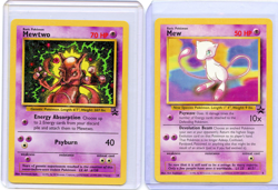 Mewtwo Psyburn #14 and Mew #8 Movie League Both Black Star Promo Cards Unplayed - Image 1
