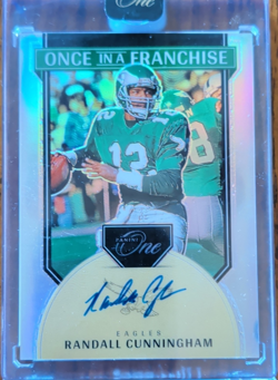 Panini One 2024 Once in a Franchise Randall Cunningham Eagles #336 /99 Autograph - Image 1