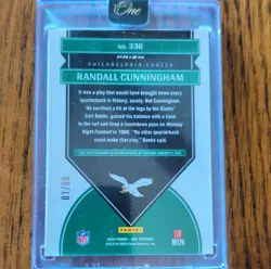 Panini One 2024 Once in a Franchise Randall Cunningham Eagles #336 /99 Autograph - Image 2