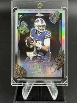 🐐JOSH ALLEN 2025 Topps Chrome Fortune 15 Refractor #F15-7 Buffalo Bills MINT!🔥 - Image 1