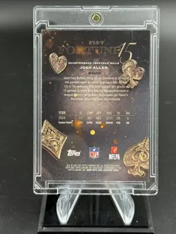 🐐JOSH ALLEN 2025 Topps Chrome Fortune 15 Refractor #F15-7 Buffalo Bills MINT!🔥 - Image 3