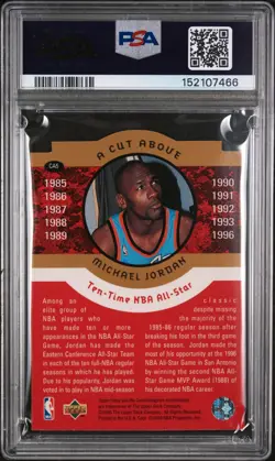 1996-97 Upper Deck CC - A Cut Above: the Jordan Years Michael Jordan #CA5 🔥 - Image 2