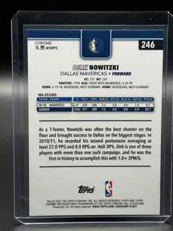 2025-26 Topps Chrome - Dirk Nowitzki #246 Blue X-Fractor - Image 2