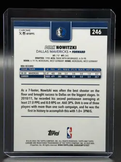 2025-26 Topps Chrome - Dirk Nowitzki #246 Blue X-Fractor - Image 2