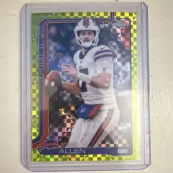 Topps 2025 Chrome Josh Allen Buffalo Bills RC Rookie X-Fractor #34 Football - Image 1