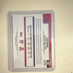 Topps 2025 Chrome Josh Allen Buffalo Bills RC Rookie X-Fractor #34 Football - Image 2