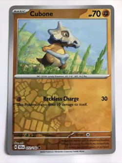 Pokemon TCG Stellar Crown Cubone Reverse Holofoil 072/142 NM - Image 1